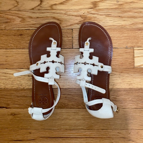 Tory Burch Shoes - Tory Burch - White Strappy Sandals - Size 8.5